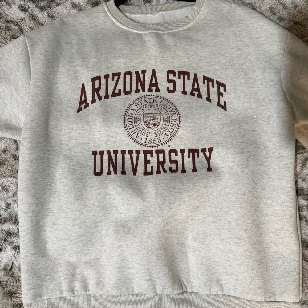 Arizona State University Gray Crew Neck Sweater